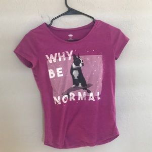 An old navy magenta shirt